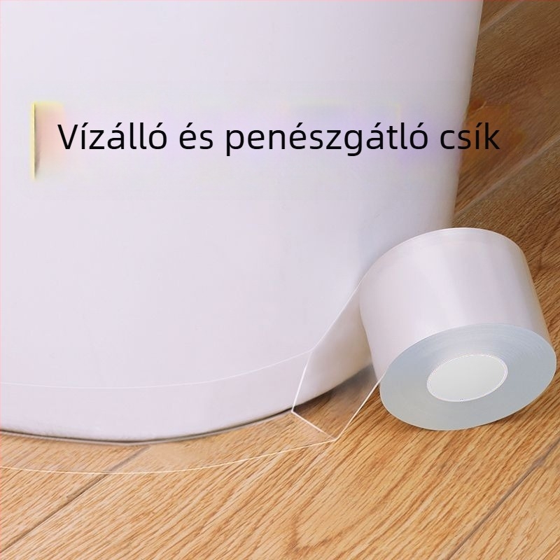 Áttetsző nano egyoldalas ragasztószalag, erős és vastag, vízálló – védi sarkát az asztaltól, tömíti az ablak környéki részeket és ellenáll a szélnek