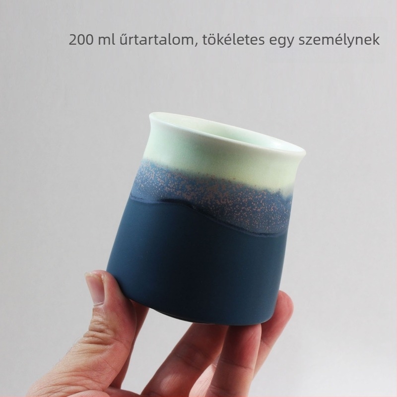 Kézzel készített kerámia kávéscsésze készlet eszpresszó kóstolásához és aromás csészékkel