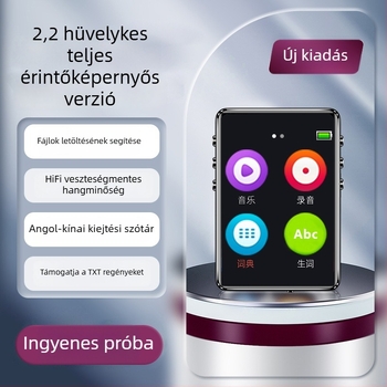 Bluetooth MP3 lejátszó e-könyv olvasóval és regényolvasási funkcióval, 3,0 hüvelykes MP4 hordozható multimédiás eszköz diákok számára