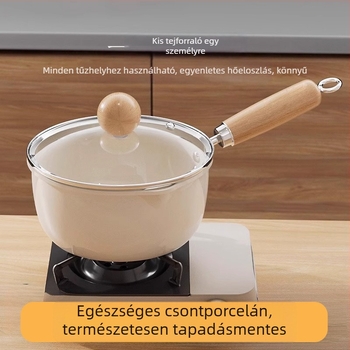 Kerámiás tejfőző edény tapadásmentes bevonattal, kis főzőedény tej melegítéséhez, bébiétel, főzés, levesek