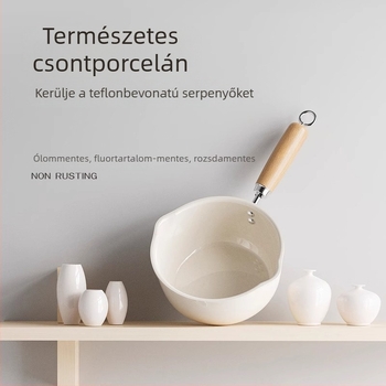 Kerámiás tejfőző edény tapadásmentes bevonattal, kis főzőedény tej melegítéséhez, bébiétel, főzés, levesek