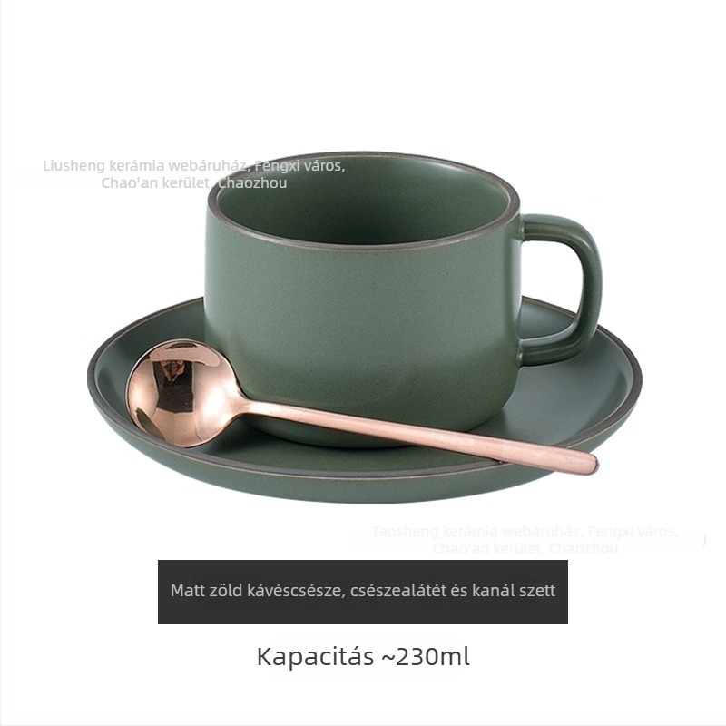 Nordic vintage kávéscsésze és alátét készlet
