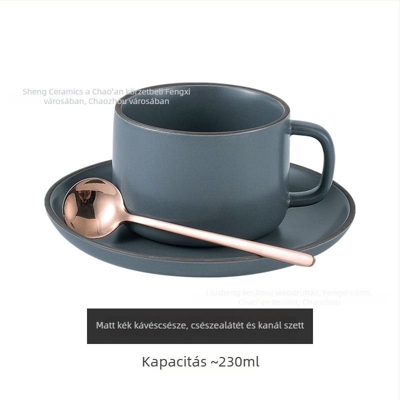 Nordic vintage kávéscsésze és alátét készlet