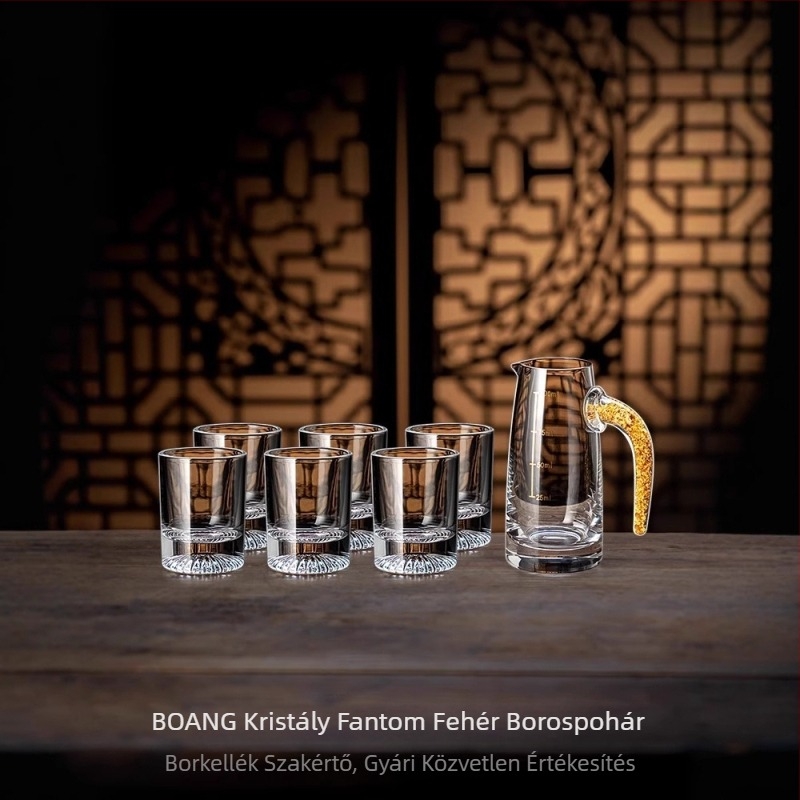 Bon kristályos szeszesital pohár készlet, 1-2 pohár, modern minimalist stílus a kóstoláshoz