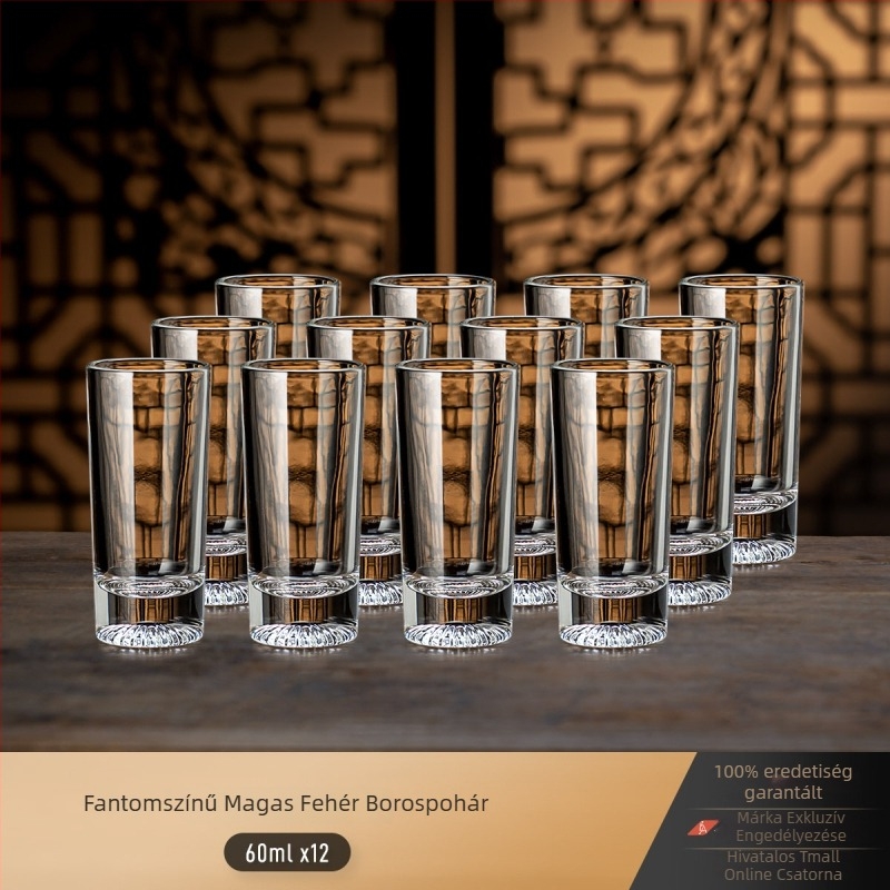 Bon kristályos szeszesital pohár készlet, 1-2 pohár, modern minimalist stílus a kóstoláshoz