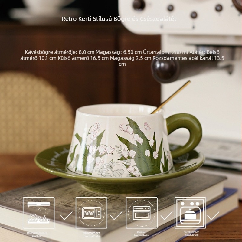 Nordic retro kávéscsésze készlet irodába és otthonra – latte és tejcsésze