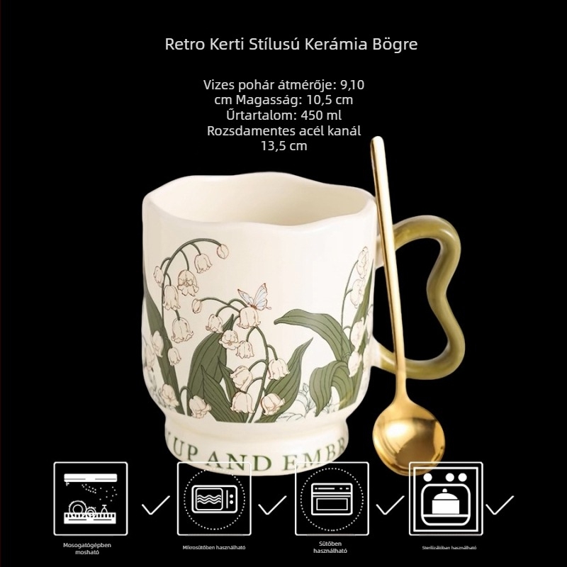 Nordic retro kávéscsésze készlet irodába és otthonra – latte és tejcsésze