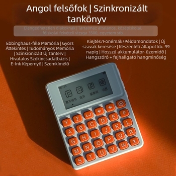 3500 szavas angol tanuló szótár valós hanggal, e‑ink kijelzővel rendelkező olvasó készülék általános- és középiskolások számára