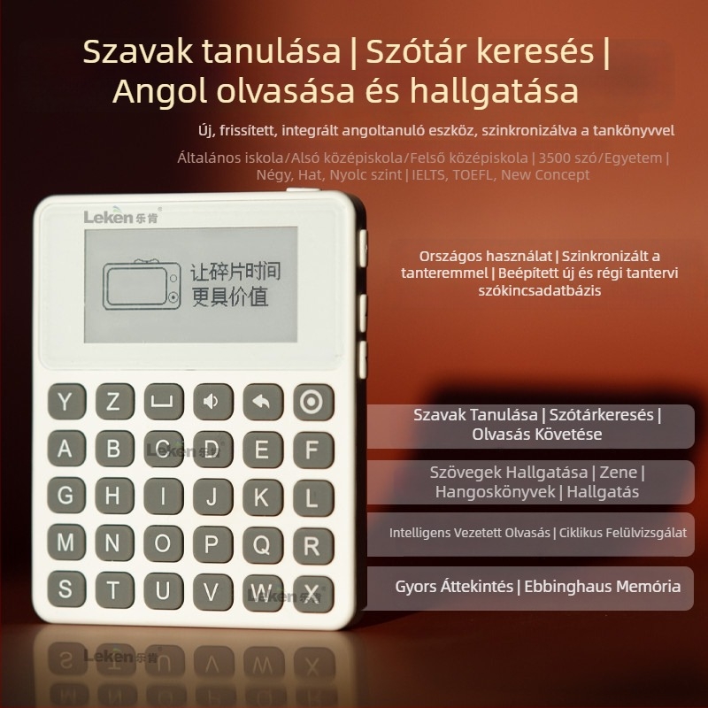 3500 szavas angol tanuló szótár valós hanggal, e‑ink kijelzővel rendelkező olvasó készülék általános- és középiskolások számára