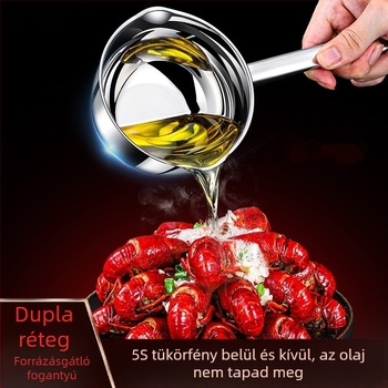 304 rozsdamentes acélból készült mini olajtál olaj felmelegítésére és spriccelésére