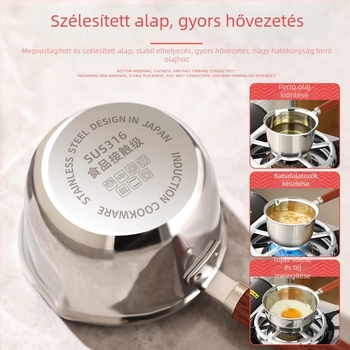 Rozsdamentes acél mini olajöntő edény, konyhai használatra