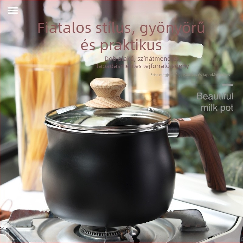 Bébi tejes edény, tapadásmentes mini tésztafőző edény, aranyos kis leveses edény, indukcióhoz való