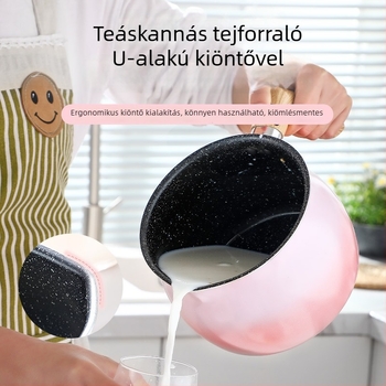Japán stílusú kis tejes edény, tapadásmentes, kávéhoz, reggelikhez, zabkásához és tésztákhoz, gáztűzhelyhez és indukciós főzőlaphoz