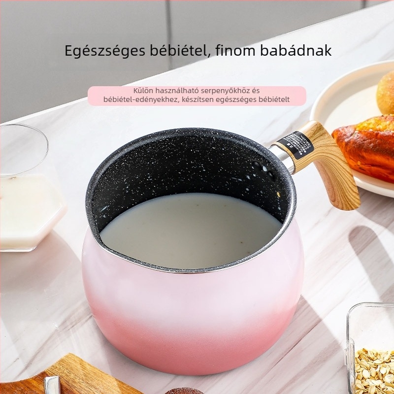 Japán stílusú kis tejes edény, tapadásmentes, kávéhoz, reggelikhez, zabkásához és tésztákhoz, gáztűzhelyhez és indukciós főzőlaphoz