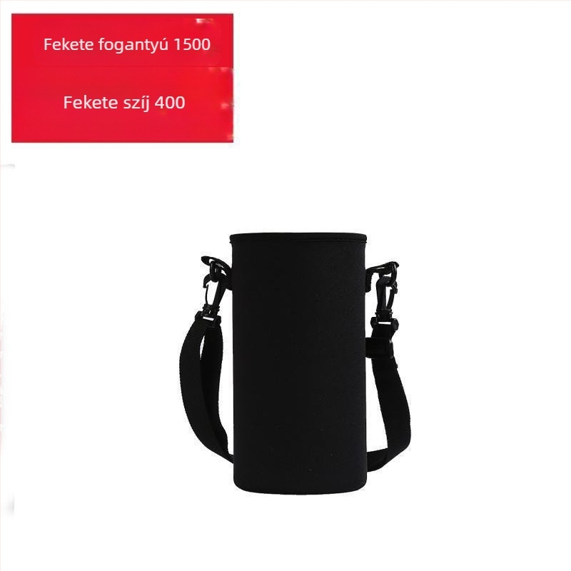 Pohárvédő tok crossbody fogantyúval, szigetelt üveghez 400-1500 ml, égési védelem, hőszigetelés, ütésálló.