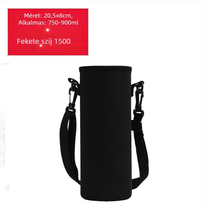 Pohárvédő tok crossbody fogantyúval, szigetelt üveghez 400-1500 ml, égési védelem, hőszigetelés, ütésálló.