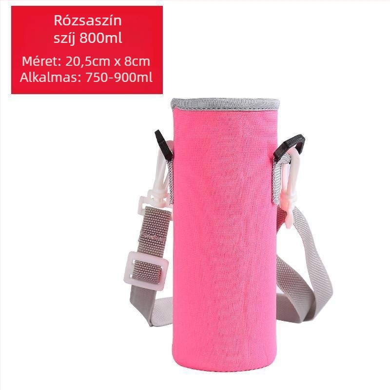 Pohárvédő tok crossbody fogantyúval, szigetelt üveghez 400-1500 ml, égési védelem, hőszigetelés, ütésálló.