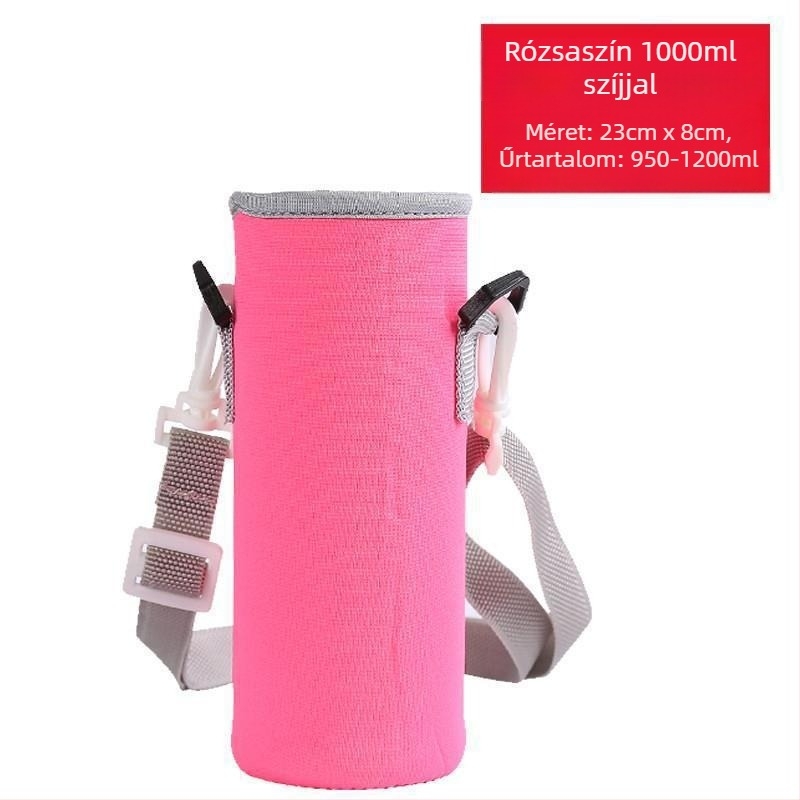 Pohárvédő tok crossbody fogantyúval, szigetelt üveghez 400-1500 ml, égési védelem, hőszigetelés, ütésálló.