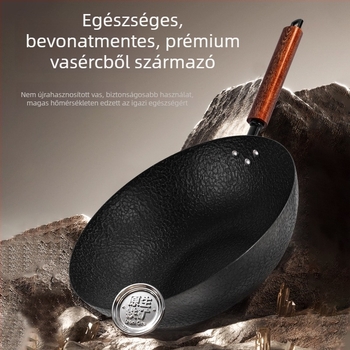 Új bevonat nélküli bolygó formájú serpenyő otthoni használatra, többfunkciós vasöntvény serpenyő lapos alappal, teknős minta