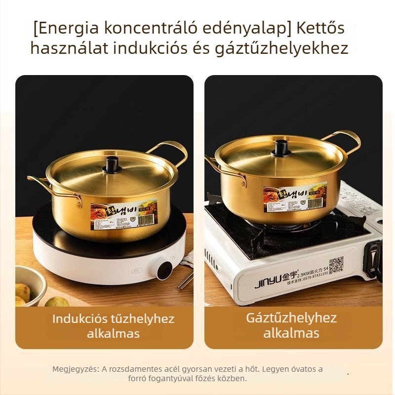Koreai stílusú instant tészta fazék, 1 L, kompakt otthoni használatra való főzőedény