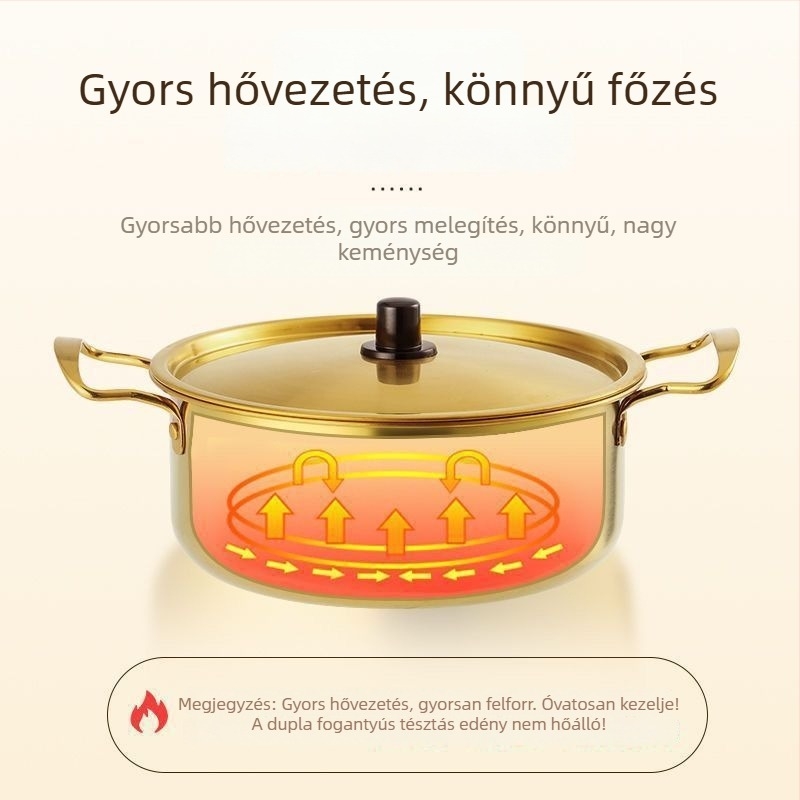 Koreai stílusú instant tészta fazék, 1 L, kompakt otthoni használatra való főzőedény