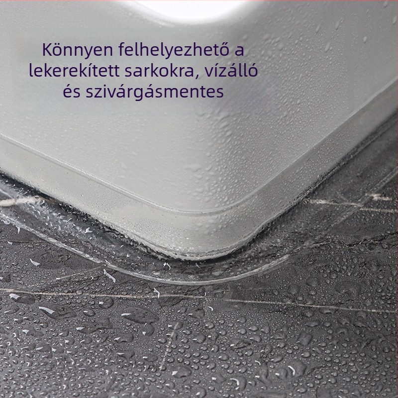 Penészmentes tömítő szalag konyha- és fürdőszobai illesztésekhez, átlátszó PVC-akril ragasztóval, 3.8 cm x 3.2 m.