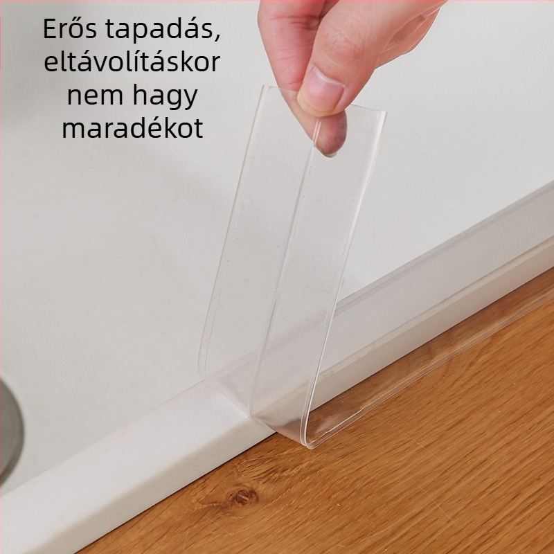 Penészmentes tömítő szalag konyha- és fürdőszobai illesztésekhez, átlátszó PVC-akril ragasztóval, 3.8 cm x 3.2 m.