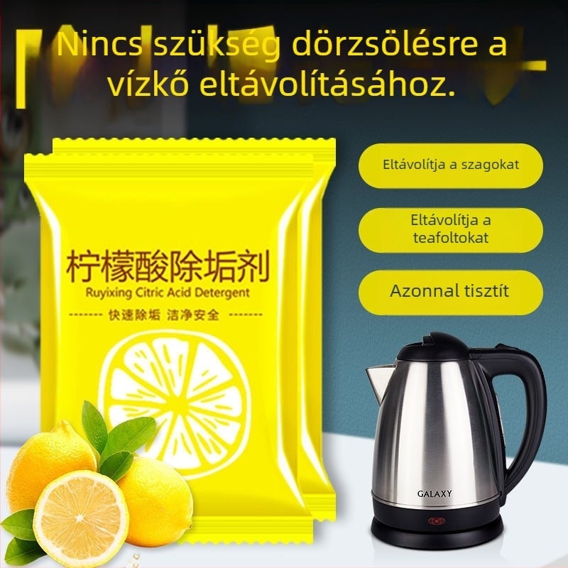 Citromsavas deszkaláló tisztító teáskannákhoz, vízmelegítőkhöz és vízadagolókhoz