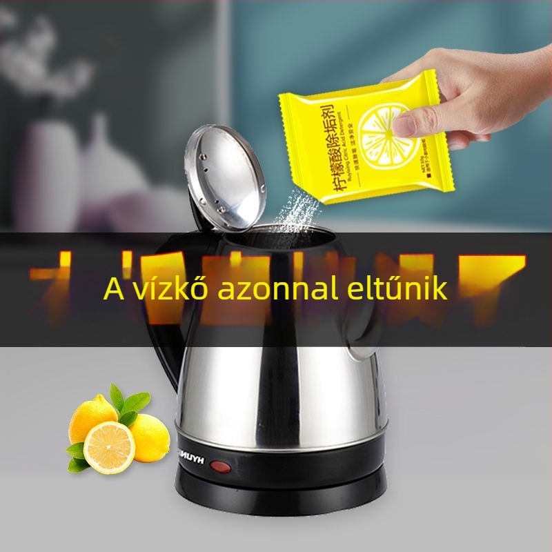 Citromsavas deszkaláló tisztító teáskannákhoz, vízmelegítőkhöz és vízadagolókhoz