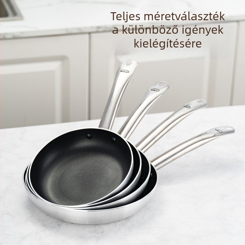 Kereskedelmi célú sík aljzattal rendelkező tapadásmentes alumínium serpenyő és wok, otthoni használatra, füstmentes főzés