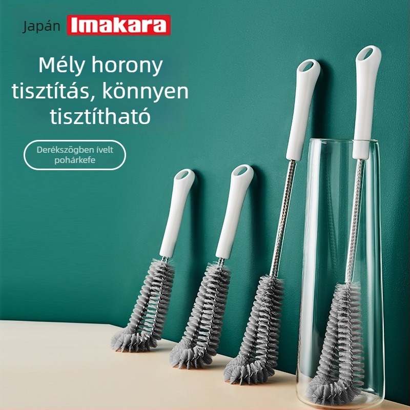 Hosszú nyeletű pohártisztító készlet, kis kefével a blender és a palack tisztításához