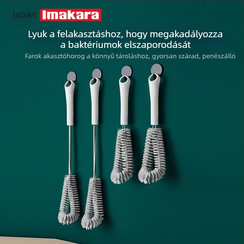 Hosszú nyeletű pohártisztító készlet, kis kefével a blender és a palack tisztításához