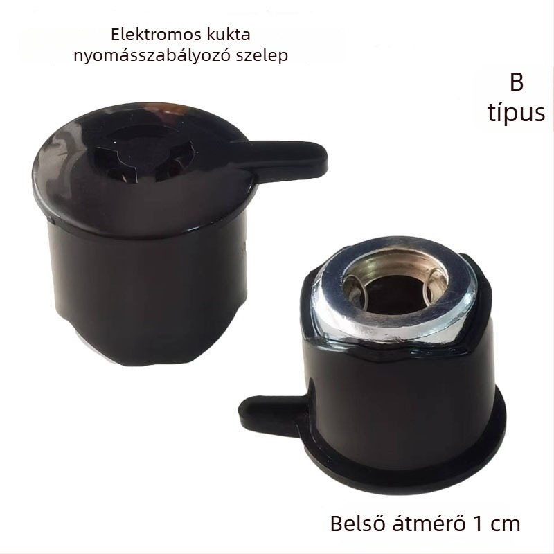 Elektromos nyomásfőzőhöz nyomáskorlátozó- és kipufogó szelep súlyozott sapkával