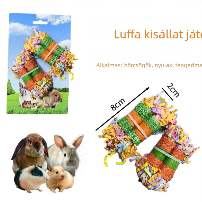 Hörcsög és papagáj játékok: rágó játékok, kisállat-fészek és loofah-alapú játékok