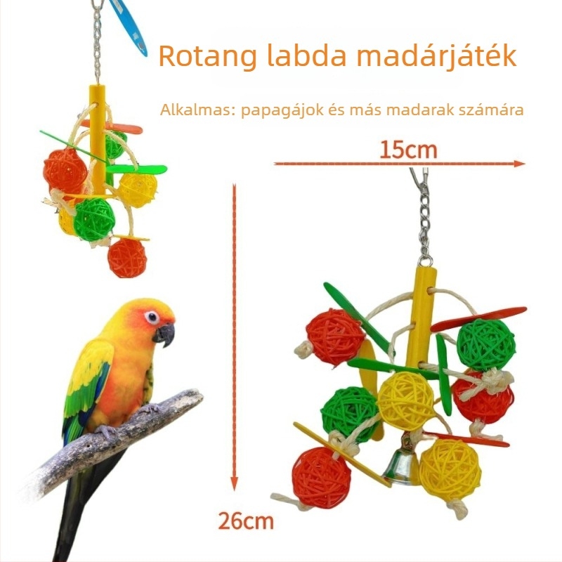 Hörcsög és papagáj játékok: rágó játékok, kisállat-fészek és loofah-alapú játékok