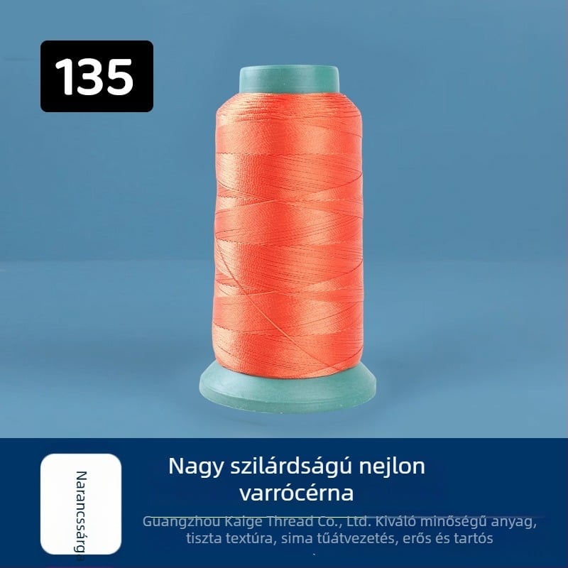 Magas szilárdságú nylon varrószál, 250D, 44 szál, bútorokhoz, autóülésekhez, cipőkhöz és táskákhoz