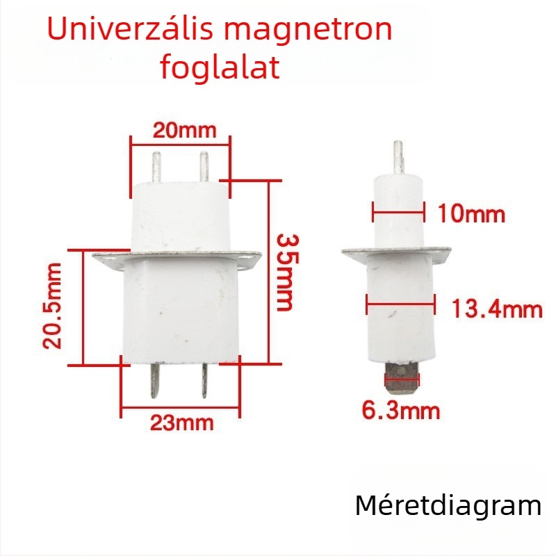 2 db teljesen új magnetron csatlakozók mikrosütőhöz, magasfeszültségű érintkezők a fűtőszálhoz, kondenzátor-kiegészítők áthidaló maggal