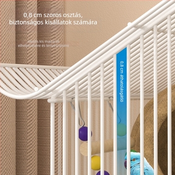 Kis méretű beltéri madárketrec papagájok, szerelemmadarak, budgerigarok, pintyek és más madarak tenyésztésre és nevelésre