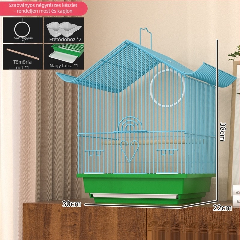 Kis méretű beltéri madárketrec papagájok, szerelemmadarak, budgerigarok, pintyek és más madarak tenyésztésre és nevelésre