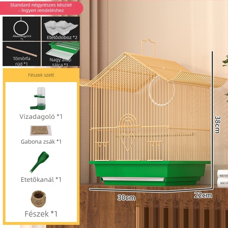 Kis méretű beltéri madárketrec papagájok, szerelemmadarak, budgerigarok, pintyek és más madarak tenyésztésre és nevelésre
