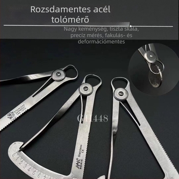 Brilliant Rozsdamentes acél belső kalibrátor, osztó és körző készlet, mérőeszköz, 0–10 mm belső átmérő mérő, háromszög alakú vastagságmérő