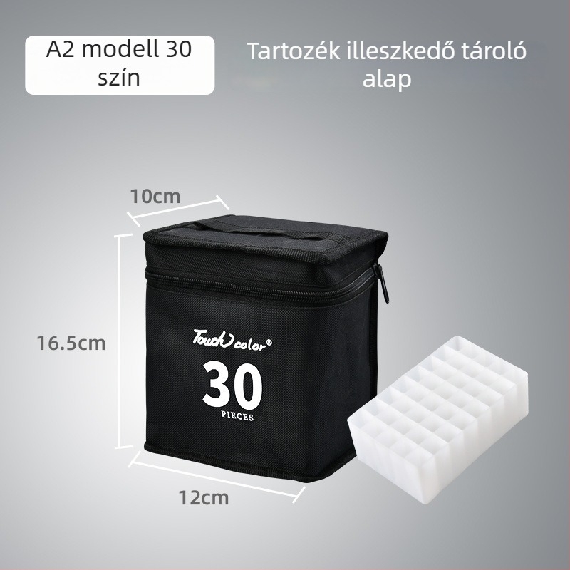 Vászonból készült marker tolltartó és tároló táska, hordozható hátizsák-stílusú tolltartó, 36/48/60/80 színhez