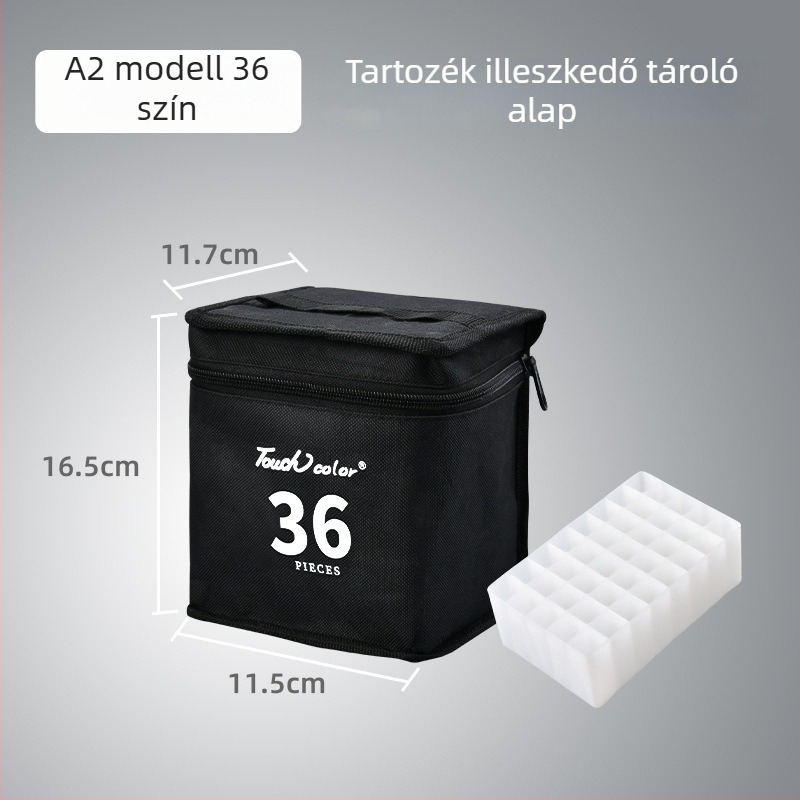Vászonból készült marker tolltartó és tároló táska, hordozható hátizsák-stílusú tolltartó, 36/48/60/80 színhez