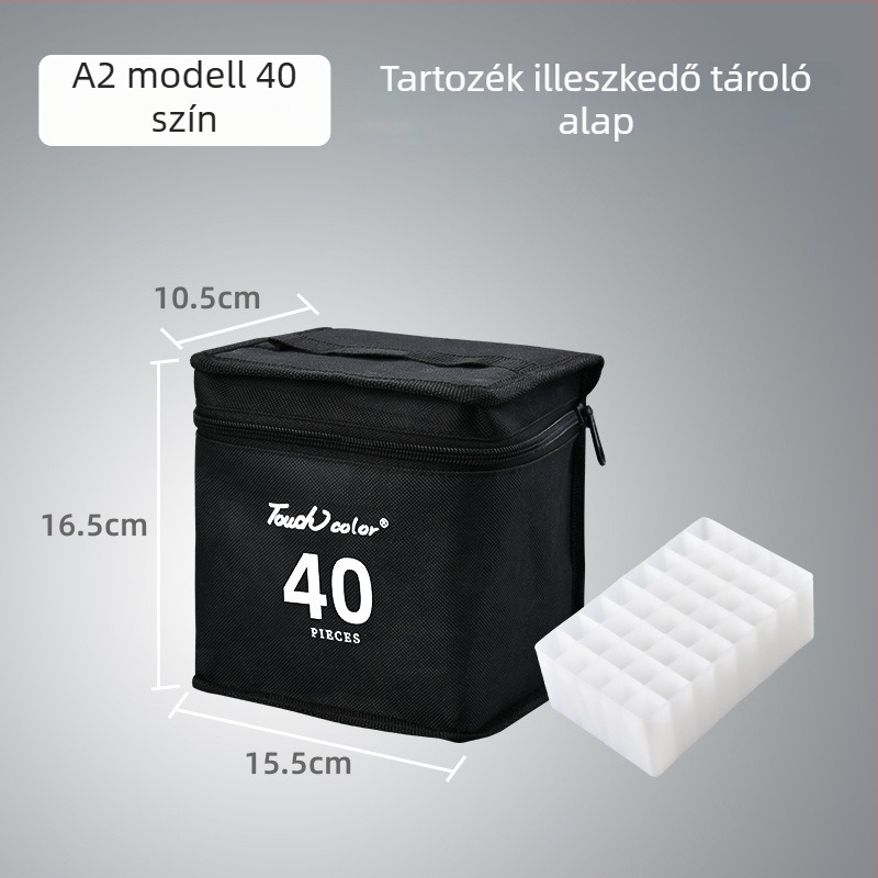 Vászonból készült marker tolltartó és tároló táska, hordozható hátizsák-stílusú tolltartó, 36/48/60/80 színhez