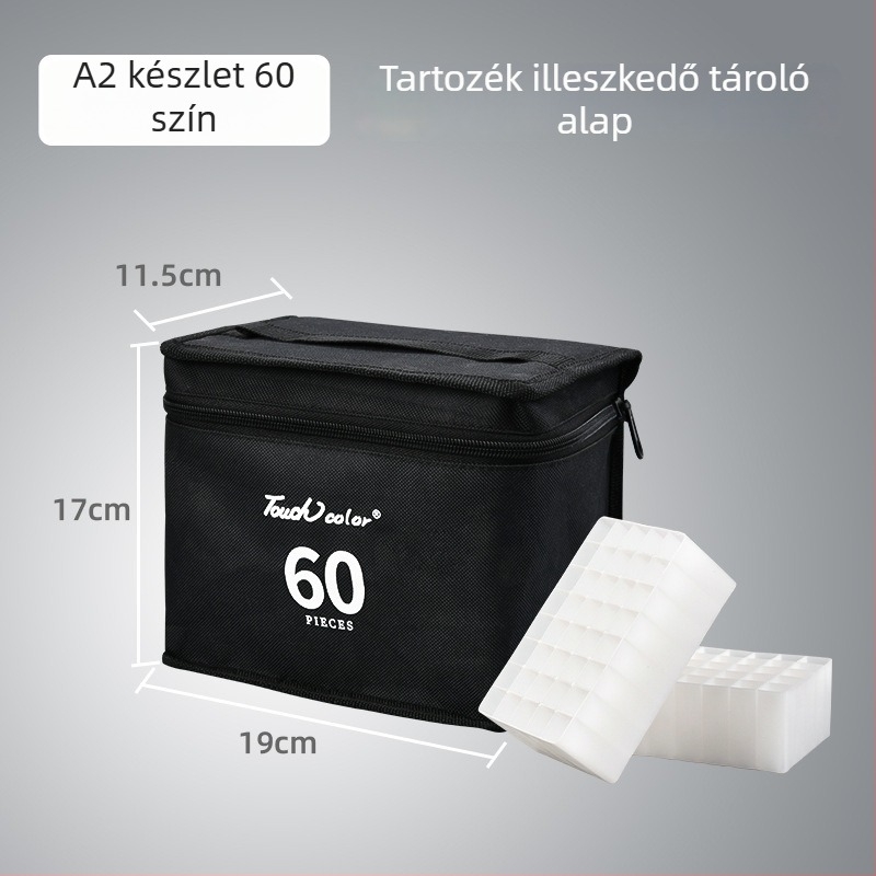 Vászonból készült marker tolltartó és tároló táska, hordozható hátizsák-stílusú tolltartó, 36/48/60/80 színhez