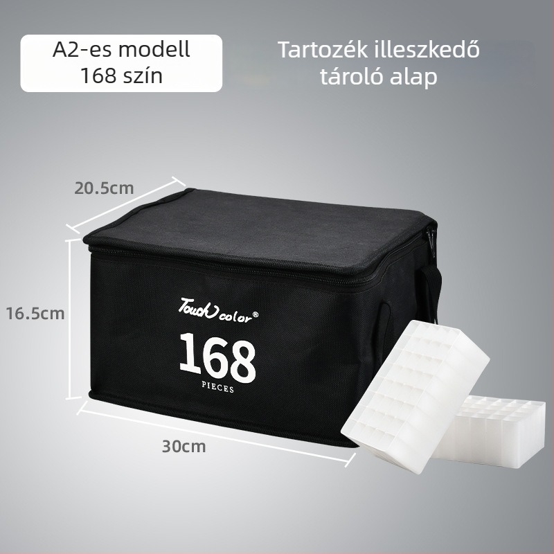 Vászonból készült marker tolltartó és tároló táska, hordozható hátizsák-stílusú tolltartó, 36/48/60/80 színhez