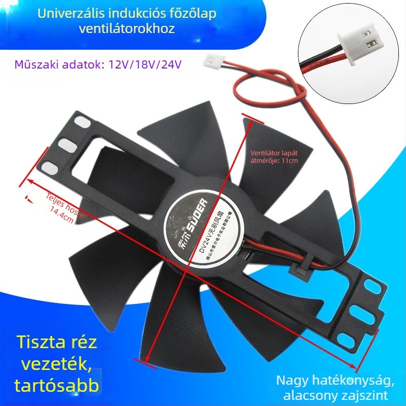 Universális ventilátorlapátok indukciós főzőlaphoz 12V/18V/24V