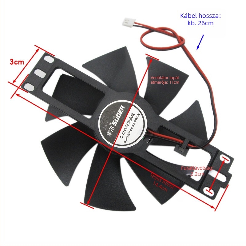 Universális ventilátorlapátok indukciós főzőlaphoz 12V/18V/24V