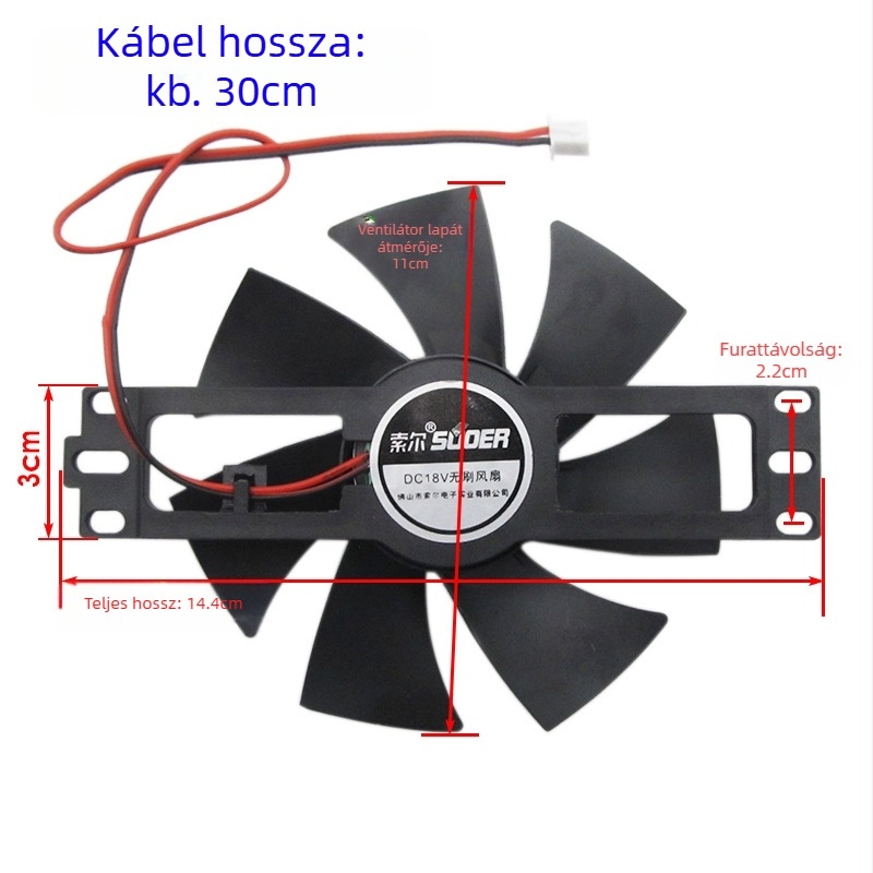 Universális ventilátorlapátok indukciós főzőlaphoz 12V/18V/24V