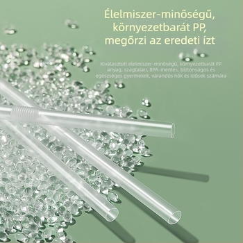 Puyong egyszer használatos görbült szívószál, egyedi csomagolás, élelmiszer-minőségű műanyagból, gyerekeknek és anyáknak